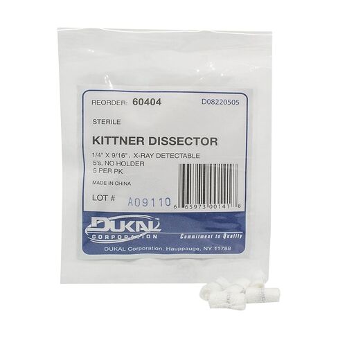 Dukal 60404 Dissect, Sterile, Knitter, X-Ray Detect, No Holder, 1/4" x 9/16", Pack of 200 in Saudi Arabia