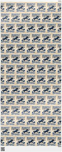 Indianapolis Football Happy Birthday Sports Gift Wrap, Holiday Present Wrap, Christmas Gift Wrap, Gift Packaging in Saudi Arabia