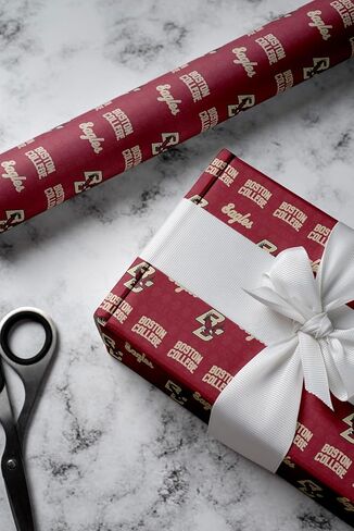 ONDEMAND FAN NCAA Wrapping Paper with Team Tapestry design (Boston College Eagles,Wrapping Paper 30" x20') in Kuwait