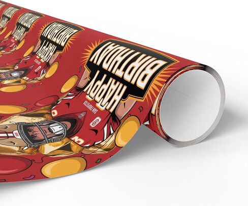 San Francisco Football Happy Birthday Ultra Thick Sports Gift Wrapping Paper, Holiday Present Wrap, Christmas Gift Wrap in Saudi Arabia