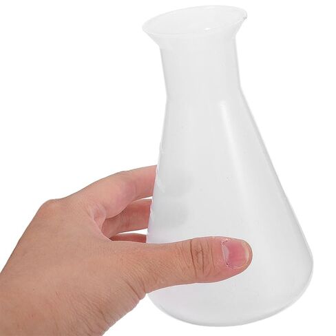 DECHOUS 4Pcs Plastic Erlenmeyer Flasks 250ml: Clear Scale Conical Flask for Laboratory Use Chemistry Experiment Erlenmeyer School Education Learning Tool in Kuwait