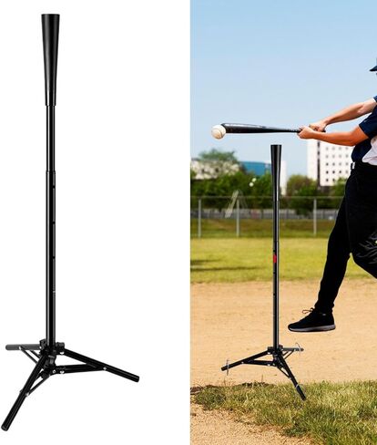 تي شيرت البيسبول للتمرين على حامل ثلاثي القوائم قابل للتعديل لضرب الكرة اللينة لتمارين الصالة الرياضية واللياقة البدنية in Kuwait