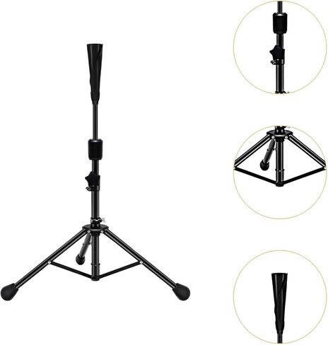 Qianly Baseball Batting Tee Accessory Exercise Heavy Duty Tripod Stand Base Tee Equipment for Kids Outdoor Young Teens, Adults in Saudi Arabia