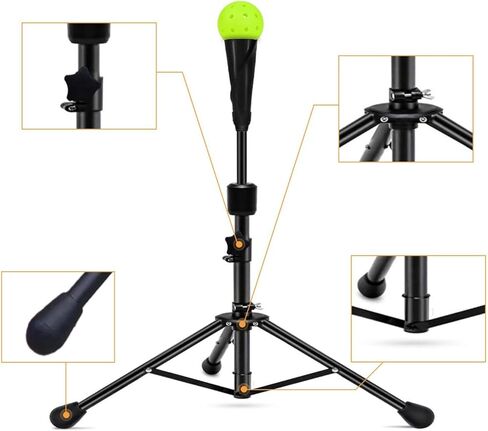Qianly Baseball Batting Tee Accessory Exercise Heavy Duty Tripod Stand Base Tee Equipment for Kids Outdoor Young Teens, Adults in Saudi Arabia