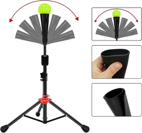 Qianly Baseball Batting Tee Accessory Exercise Heavy Duty Tripod Stand Base Tee Equipment for Kids Outdoor Young Teens, Adults in Saudi Arabia