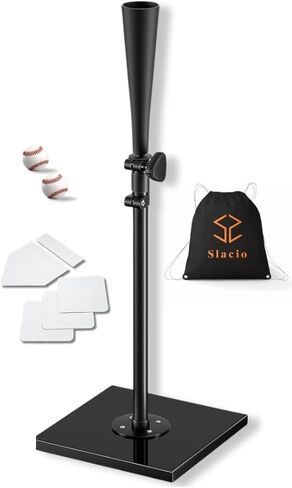 Tee Ball Set for Kids – T Ball & Teeball Training Equipment, Adjustable Batting Tee 23–37 Inch, Baseball Practice Bundle with 5 Bases, 2 Balls & Carry Bag in Saudi Arabia