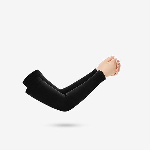 2 Pairs Men Women UV Protection Arm Sleeves Cooling Arm Sleeves for Outdoor Sports & Daily Use in Saudi Arabia