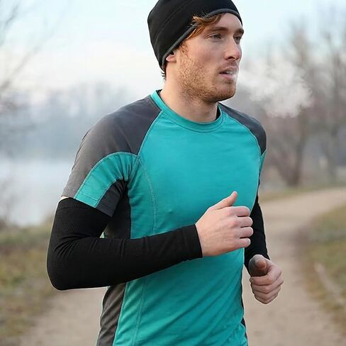 2 Pairs Men Women UV Protection Arm Sleeves Cooling Arm Sleeves for Outdoor Sports & Daily Use in Saudi Arabia