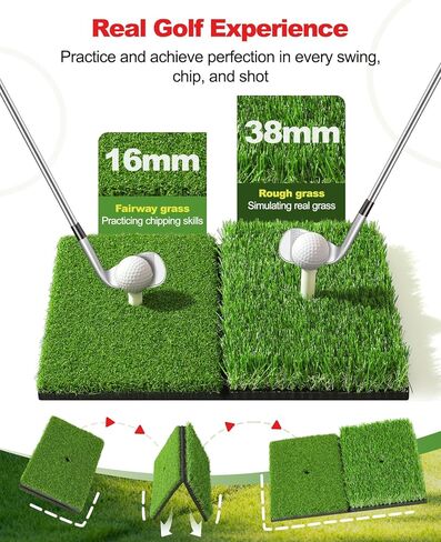 شبكة جولف، شبكة تدريب جولف مقاس 10 × 7 أقدام مع هدفين - شبكات تأرجح شديدة التحمل للقيادة للقمامة في الفناء الخلفي وفي الأماكن المغلقة والمفتوحة، هدايا للرجال والأب لاعب الجولف in Kuwait