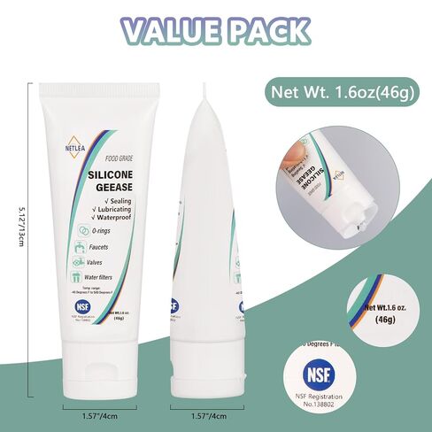 1.6wt أوقية شحم سيليكون متعدد الأغراض شحم عازل للحلقات O، موصلات كهربائية، السيارات، قابس الإشعال، حماية العزل، معتمد من NSF، مقاوم لدرجة الحرارة العالية، عازل، غير قابل للتنقيط in Kuwait