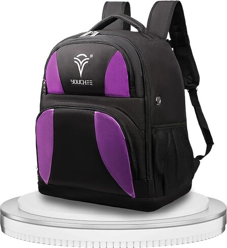 حقيبة ظهر مكونة من 2 كرات بولينج، تحمل كرتين بولينج وحذاء بولينج حتى مقاس 15 للرجال، حقيبة بولينج متينة مع جيوب متعددة للملحقات للتمرين واللعب بالدوري in Kuwait