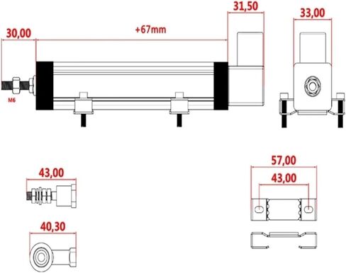 ماكينة قولبة حقن قضيب التعادل الخطي بمستشعر الإزاحة مسطرة إلكترونية HLC50mm(HLC-650mm) in Kuwait