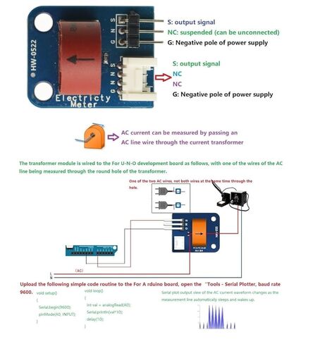 2Pcs Electricity Meter(Analog) AC Current Sensor Current Transformer 5A for Arduino TA12-100 AC 0-5A 3p/ 4p Interface transmitte in Saudi Arabia