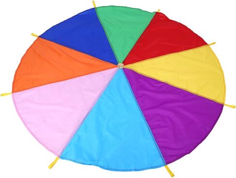 Fafeicy Kids Play Parachute Outdoor Toy Throwing Parachute Team Game with 8 Handles 2m Diameter for Nursery School Teamwork Activities in Saudi Arabia