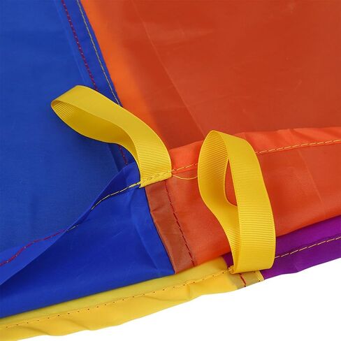 Fafeicy Kids Play Parachute Outdoor Toy Throwing Parachute Team Game with 8 Handles 2m Diameter for Nursery School Teamwork Activities in Saudi Arabia