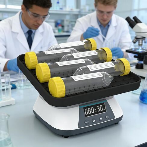 خلاط شاكر مداري رقمي للمختبر، شاكر دوار مداري، سرعة قابلة للتعديل 10-80 دورة في الدقيقة، شاشة رقمية LED، أقصى حمل 0.8 كجم، للخلط الكيميائي والبيولوجي in Kuwait