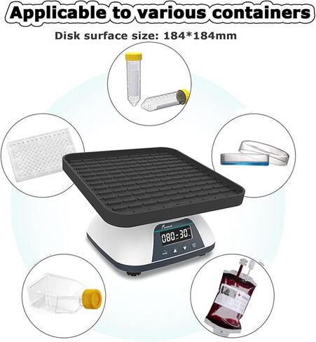 خلاط شاكر مداري رقمي للمختبر، شاكر دوار مداري، سرعة قابلة للتعديل 10-80 دورة في الدقيقة، شاشة رقمية LED، أقصى حمل 0.8 كجم، للخلط الكيميائي والبيولوجي in Kuwait