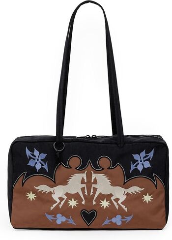 Medium Nylon Bowler Bag - Western Appliqué in Saudi Arabia