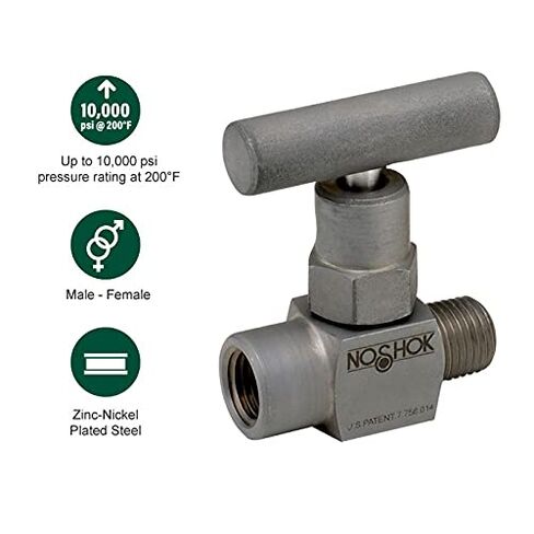 صمام صغير، مقعد صلب، 1/4 NPT ذكر - 1/4 NPT أنثى، فولاذ، فتحة 0.172 بوصة in Kuwait