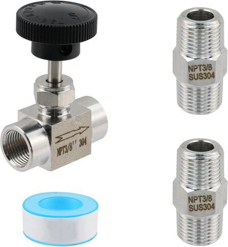 Bitray Female Needle Valve 3/8 NPT Stainless Steel Straight Needle Valves Gas Needle Valve in Saudi Arabia