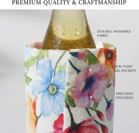 Ice Wine Cooler Sleeve | Freestanding Gel Bottle Chiller for Red, White, Champagne & Sparkling Wine | Portable, Reusable | Rapid Cooling Carrier in Kuwait