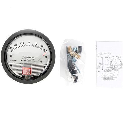 -30~30PA Micro Differential Pressure Gauge Negative Air Meter Barometer for Clean Room Hospital in Kuwait
