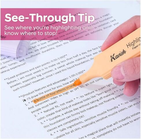 Highlighters 24 Pack لون متنوع No Bleed & Dry-Slikel Tip و 6 ألوان زاهية لتسليط الضوء ، علامات تمييز عالية لمستلزمات المكاتب الكلية المدرسية in Saudi Arabia