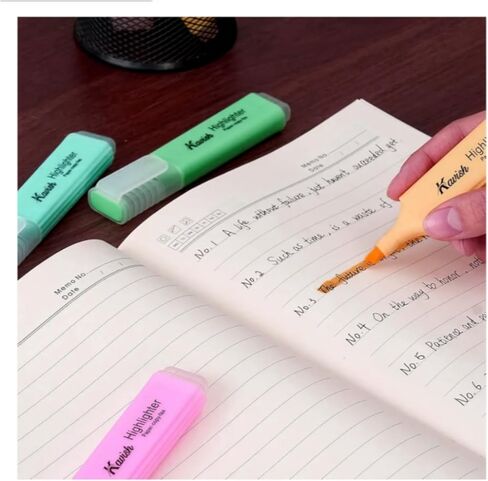 Highlighters 24 Pack لون متنوع No Bleed & Dry-Slikel Tip و 6 ألوان زاهية لتسليط الضوء ، علامات تمييز عالية لمستلزمات المكاتب الكلية المدرسية in Saudi Arabia