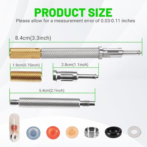 LEAPTREND Implant Tooth Locator Core Tool, Universal Dental Instrument (Golden) with Male Cap kit Metal Housing/Gloves, 3 Tools in 1 for Overdenture Retention Male Caps Removal and Insertion in Kuwait