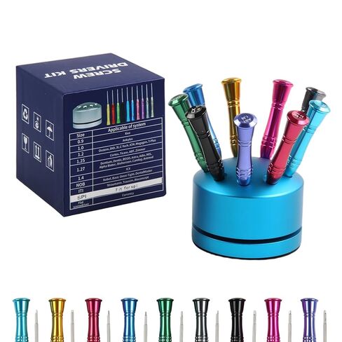 Dental Implant ScrewDriver Universal Kit Tool Dentistry Implant Repair with Stainless Steal Base 10 Pcs(Blue) in Saudi Arabia