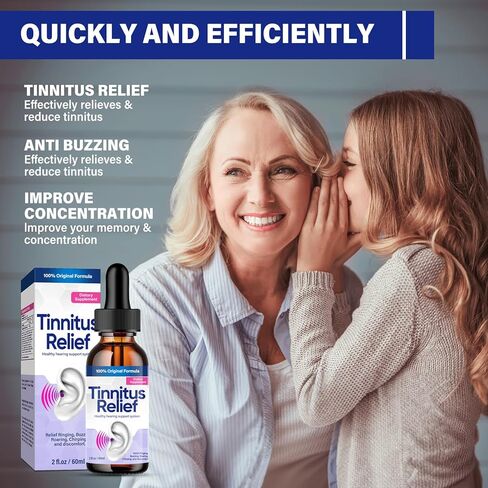 تخفيف طنين الأذن لرنين الأذن، أفضل قطرات لتخفيف طنين الأذن، مزيج عشبي طبيعي، علاج فعال لطنين الأذن لتقليل ضوضاء الأذن، تحسين السمع، أرجواني in Kuwait