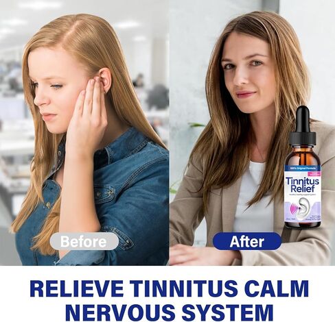 تخفيف طنين الأذن لرنين الأذن، أفضل قطرات لتخفيف طنين الأذن، مزيج عشبي طبيعي، علاج فعال لطنين الأذن لتقليل ضوضاء الأذن، تحسين السمع، أرجواني in Kuwait