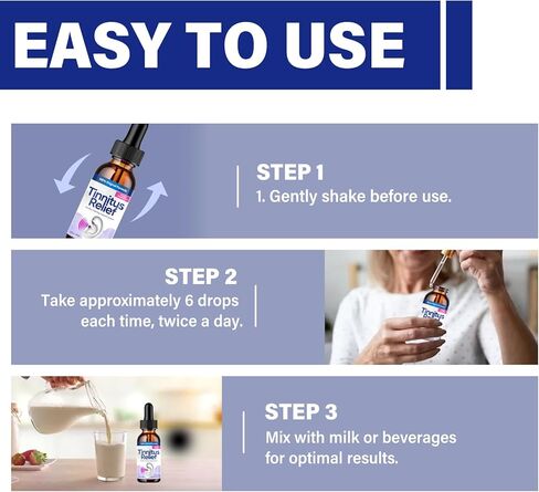 تخفيف طنين الأذن لرنين الأذن، أفضل قطرات لتخفيف طنين الأذن، مزيج عشبي طبيعي، علاج فعال لطنين الأذن لتقليل ضوضاء الأذن، تحسين السمع، أرجواني in Kuwait