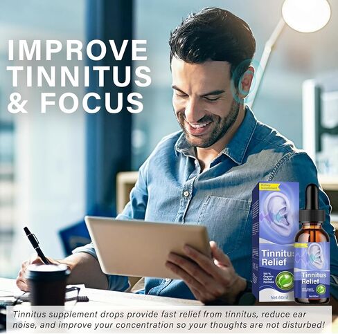 تخفيف طنين الأذن لطنين الأذن، تركيبة لطيفة لراحة الأذن - تهدئة ضوضاء الأذن ودعم صحة الأذن للرجال والنساء in Kuwait