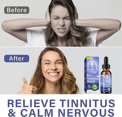 تخفيف طنين الأذن لطنين الأذن، تركيبة لطيفة لراحة الأذن - تهدئة ضوضاء الأذن ودعم صحة الأذن للرجال والنساء in Kuwait