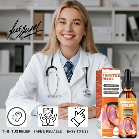 Tinnitus Relief Drops for Ringing Ears – Natural Tinnitus Relief | Reduce Buzzing/Clicking Noise & Relieve Ringing Ears | Support Hearing Health | Bottle of 60ml in Saudi Arabia
