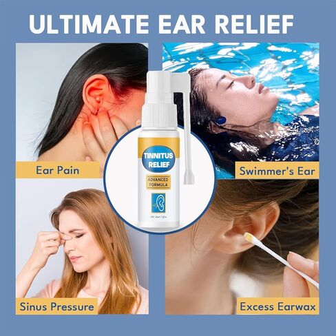 بخاخ علاج طنين الأذن، تخفيف طنين الأذنين، علاج فعال لطنين الأذن لتقليل ضوضاء الأذن وتحسين السمع - 30 مل in Kuwait