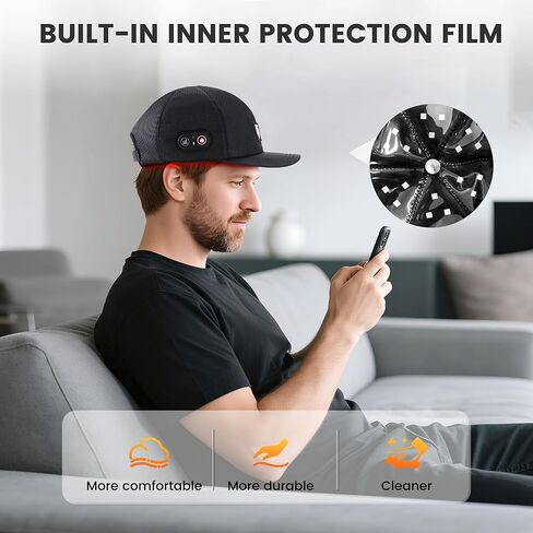 العلاج بالضوء الأحمر لنمو الشعر: غطاء تسخين لاسلكي بالضوء الأحمر مع بطارية قابلة لإعادة الشحن بقدرة 2000 مللي أمبير في الساعة، أداة عناية محمولة للاستخدام المنزلي للرجال والنساء in Kuwait