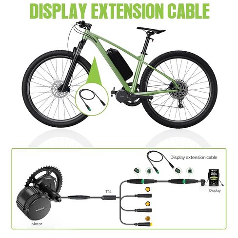 5PIN Extension Cable for BAFANG Mid Drive Kit(CAN Protocal ),5PIN Green Triangle Waterproof Connnector Ebike Display/Computer Extension Cable for 2025 BBS01 BBS02 HD Motor (Female to Male Plug) in Kuwait