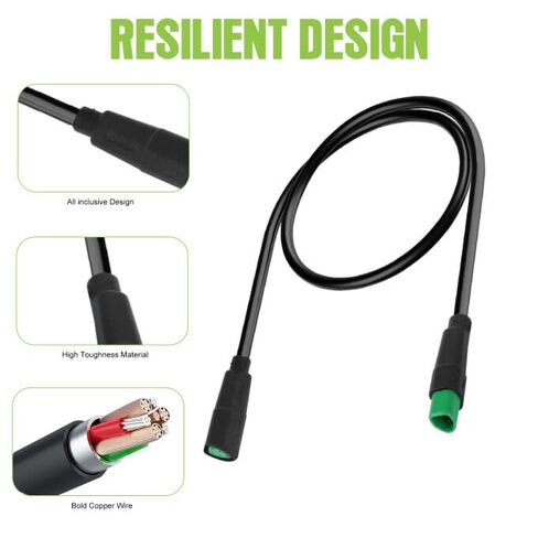 5PIN Extension Cable for BAFANG Mid Drive Kit(CAN Protocal ),5PIN Green Triangle Waterproof Connnector Ebike Display/Computer Extension Cable for 2025 BBS01 BBS02 HD Motor (Female to Male Plug) in Kuwait