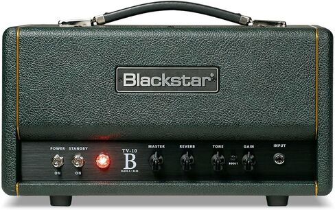 رأس مضخم صوت Blackstar TV-10 B بقدرة 10 وات - EL34 باللون الأخضر مع تردد رقمي، ومخرج خط يحاكي مكبر الصوت، وحلقة FX in Saudi Arabia
