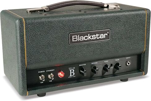 رأس مضخم صوت Blackstar TV-10 B بقدرة 10 وات - EL34 باللون الأخضر مع تردد رقمي، ومخرج خط يحاكي مكبر الصوت، وحلقة FX in Saudi Arabia