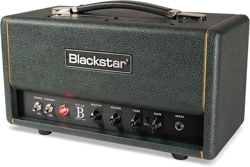رأس مضخم صوت Blackstar TV-10 B بقدرة 10 وات - EL34 باللون الأخضر مع تردد رقمي، ومخرج خط يحاكي مكبر الصوت، وحلقة FX in Saudi Arabia