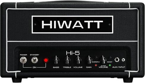 Hiwatt Hi-5 Head 5W 2-Channel Tube Guitar Amplifier Head, British Engineered in Saudi Arabia