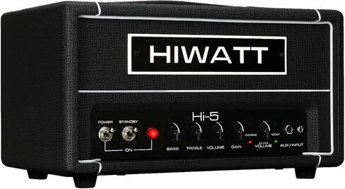 Hiwatt Hi-5 Head 5W 2-Channel Tube Guitar Amplifier Head, British Engineered in Saudi Arabia