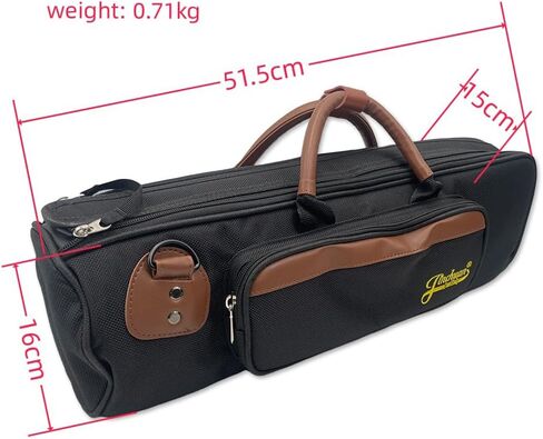 Trumpet Gig Bag Professional Durable and Lightweight Trumpet Instrument Soft Case 1200D Water-resistant Oxford with Comfortable Shoulder Strap and Leather Handle (black) in Saudi Arabia