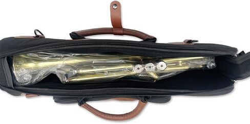Trumpet Gig Bag Professional Durable and Lightweight Trumpet Instrument Soft Case 1200D Water-resistant Oxford with Comfortable Shoulder Strap and Leather Handle (black) in Saudi Arabia