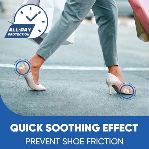 وسائد هيدروجيل 10 قيراط، وسادات لتخفيف آلام الورم للحماية من ضغط الحذاء والاحتكاك، ذاتية اللصق ومقاومة للماء، تناسب الأحذية للرجال والنساء in Kuwait