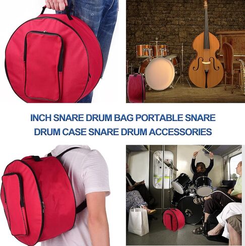 Milisten Snare Drum Bag 14 Inch Padded Trolley Case with Adjustable Strap Oxford Cloth Percussion Backpack for Travel and Gig Protective Drum Accessories in Kuwait