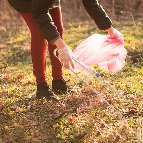 2 قطعة منتقي القمامة أداة القابض المشبك 50 سنتيمتر طويلة على شكل حرف U منتزع القمامة للصرف الصحي وجمع النفايات في الهواء الطلق in Kuwait